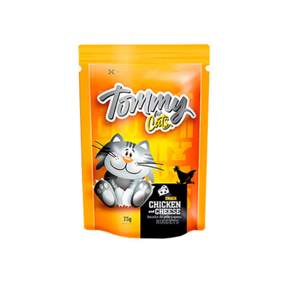 Snack Tommy Cat Chiken and Cheese - bocados de pollo y queso 75g (amarillo naranja)