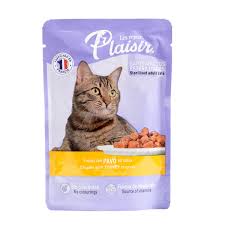 POUCH PLAISIR GATO ADULTO TROZOS DE RES Y PAVO 100GR