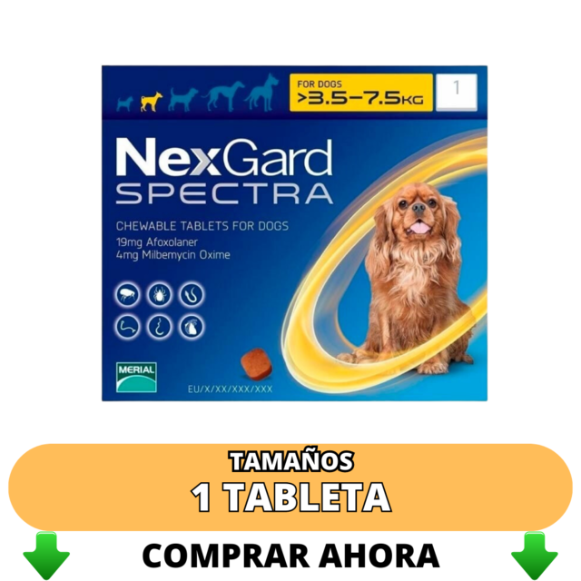 NEXGARD SPECTRA 3.5-7.5KG AMARILLO