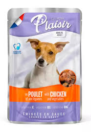 POUCH PLAISIR PERRO CACHORRO POLLO 100GR