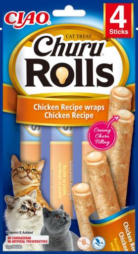 CAT SNACK CHURU ROLLSAP CHICKEN WRAPS CHICKEN 40GR