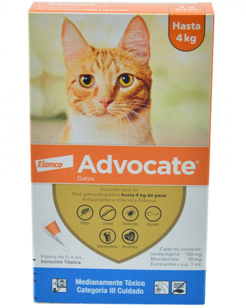 ADVOCATE GATOS 0,4ML HASTA 4KG