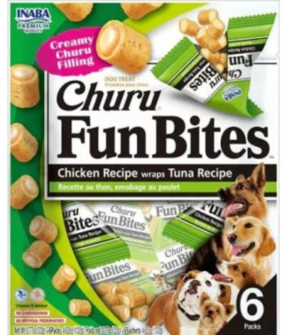 DOG CHURU FUN BITES CHICKEN RECIPE TUNA 6 UNDS
