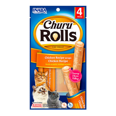 CAT SNACK CHURU ROLLSAP CHICKEN WHIT SCALLOP 40GR