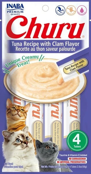 CHURU TUNA RECIPE WITH CLAM FLAVOR / BOLSA * 4 UNIDADES *14 GR (LILA)