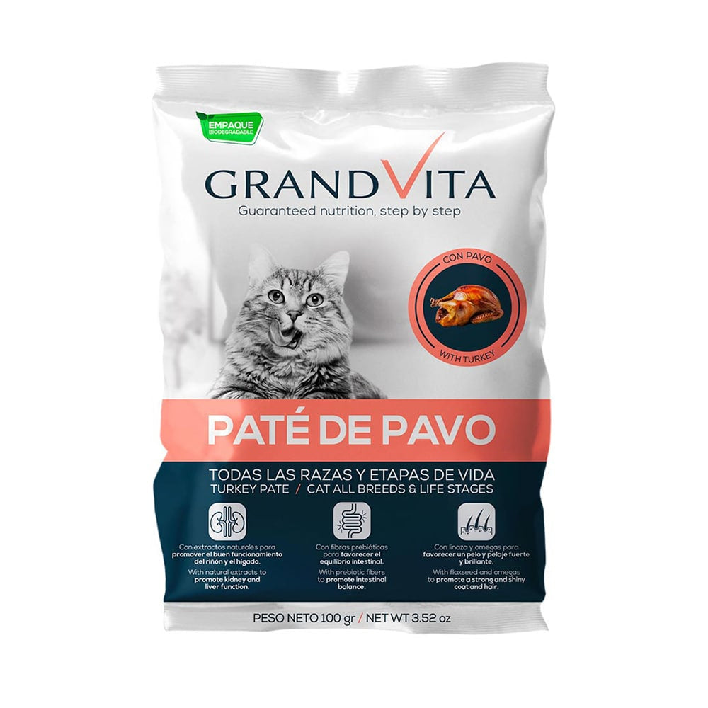 GRAND VITA PATÉ DE PAVO GATO 100 GRS
