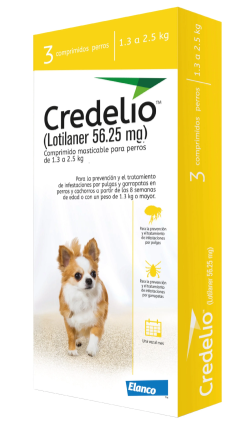 CREDELIO 56,25MG AMARILLO 1,3 - 2,5KG