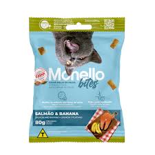 MONELLO BITES BOLAS DE PELO SALMON Y BANANO 80GR