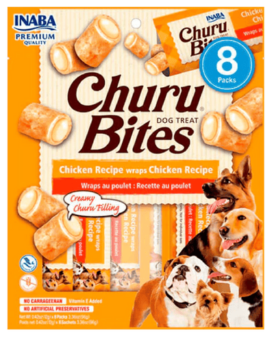 CHURU INABA PERRO BITES POLLO QUESO X 8