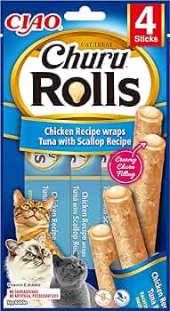 CAT SNACK CHURU ROLLSAP CHICKEN WHIT TUNA 40GR