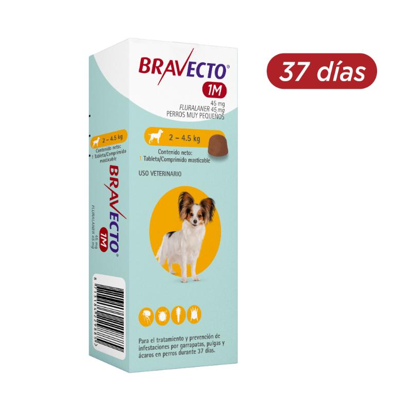 BRAVECTO 37 DIAS 45G 2-4 KG 1 TABLE