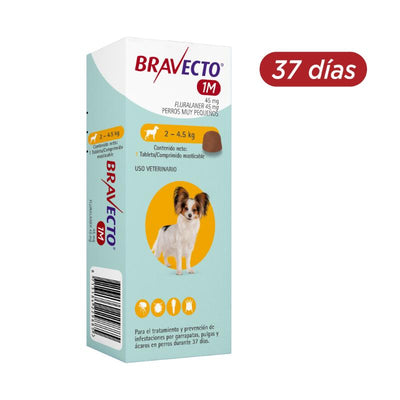 BRAVECTO 37 DIAS 45G 2-4 KG 1 TABLE