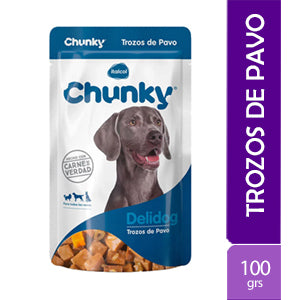 CHUNKY DELIDOG POUCH PAVO 100GR