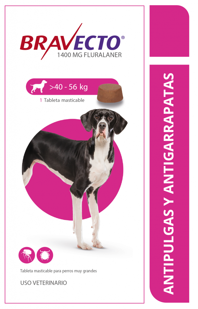 BRAVECTO 1400MG DE 40 A 56 K CAJA X 1 TABLE