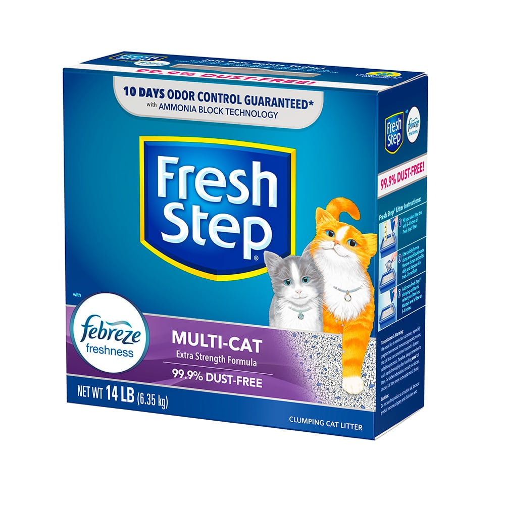 FRESH STEP MULTI CAT AGLOMERANTE CON FEBREZE 14 LBS