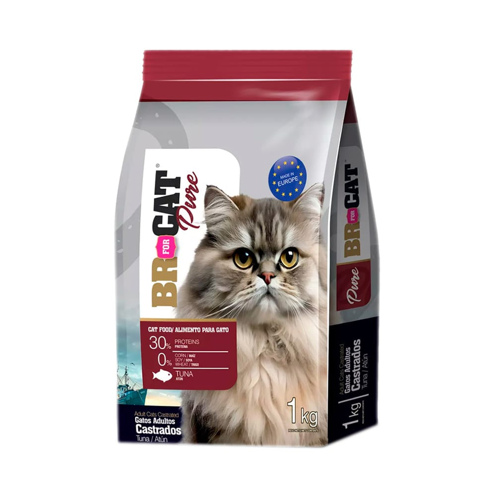 BR FOR CAT PURE ADULTO CASTRADO ATUN 1KG