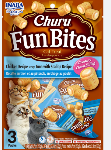 CHURU FUN BITES CHICKEN RECIPE TUNA WITH SCALLOP X 3 UNDS