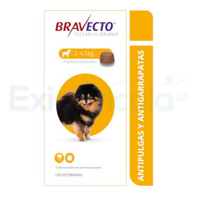 BRAVECTO 112.5MG (2-4KG) AMARILLO