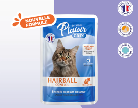 CARE HAIRBALL CONTROL CHUNKS WITH CHICKEN IN GRAVY 85G