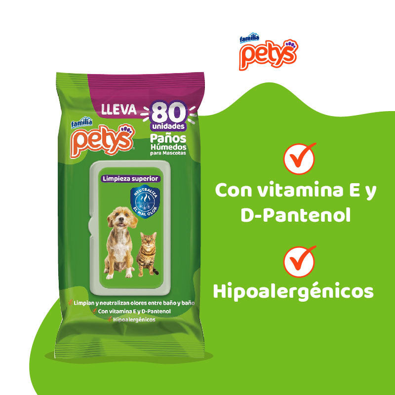 PETYS PAÑOS LIMP SUP 80UND