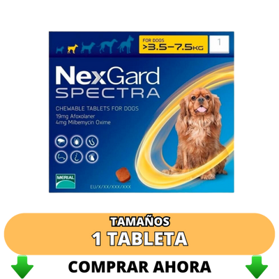 NEXGARD SPECTRA 3.5-7.5KG AMARILLO